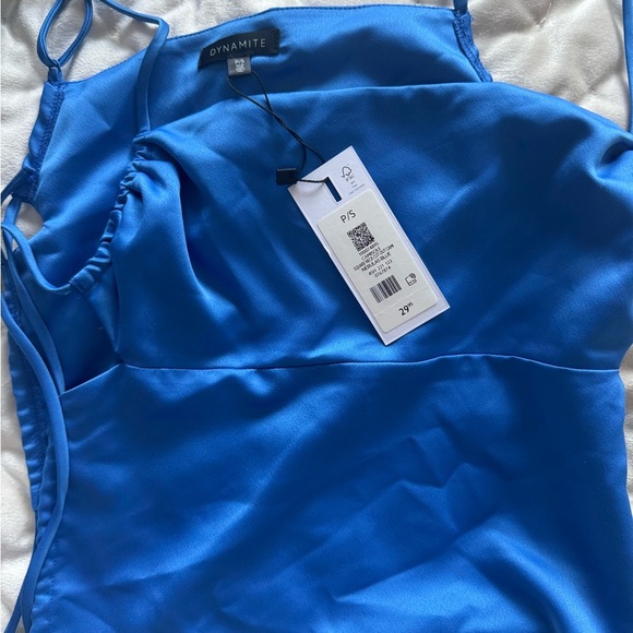Dynamite Blue Silk Top - Picture 1 of 6